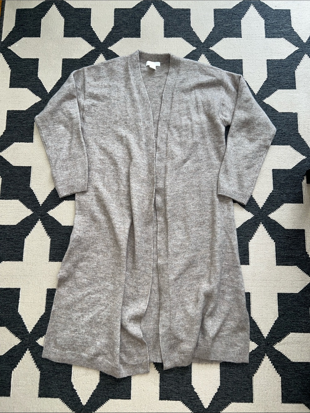 H&M Taupe Long Open Cardigan
